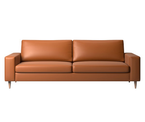 Indivi-sohva, Estoril-nahka 0957 ruskea, L 137 cm