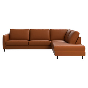 Indivi Corner Sofa, Nordic Grain Leather 5134 Caramel, W 267 cm