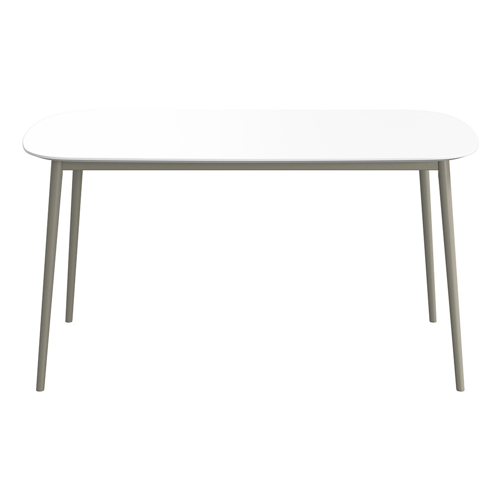 BoConcept Kingston-ruokapöytä valkoinen/tuhkanharmaa, 85 x 150 cm