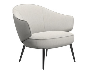 Charlotte Armchair, Lazio Fabric 3090 White