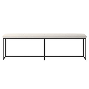 London Bench, Lazio Fabric 3090 White, W 160 cm