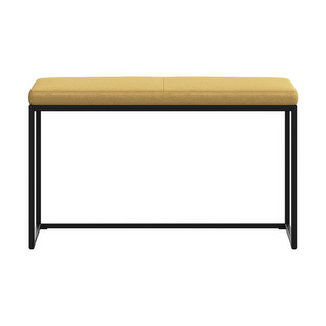 London Bench, Capri Fabric 3234 Mustard, W 80 cm
