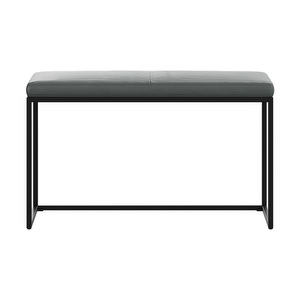 London Bench, Nordic Grain Leather 5131 Stone, W 80 cm
