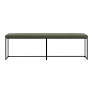 London Bench, Skagen Fabric 3165 Green / Black, W 160 cm