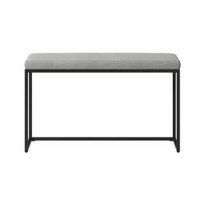 London Bench, Tomelilla Fabric 3142 Grey/Black, W 80 cm