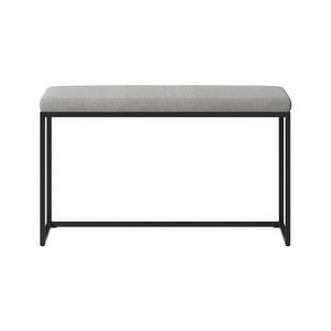 London Bench, Tomelilla Fabric 3142 Grey / Black, W 80 cm