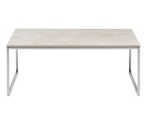 Lugo Coffee Table, Ceramic / Steel Leg, 91 x 91 cm