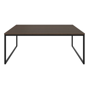Lugo Coffee Table, Dark Oak / Black, 91 x 91 cm