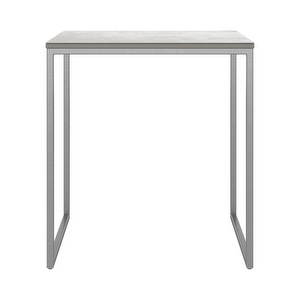 Lugo Coffee Table, Smoke Ceramic / Steel Leg, 48 x 48 cm