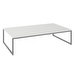 Lugo Coffee Table, White/Steel, 60 x 102 cm