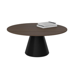 Madrid Coffee Table, Metal / Dark Oak Veneer, ⌀ 80 cm