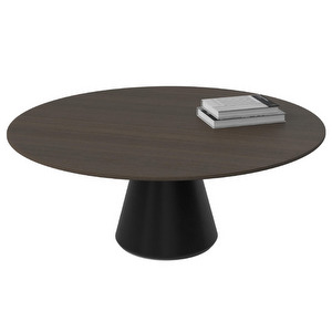Madrid Coffee Table, Metal / Dark Oak Veneer, ⌀ 99 cm