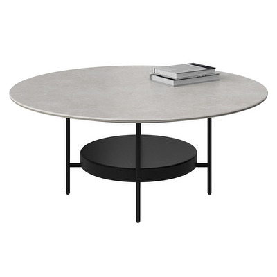 BoConcept Madrid Coffee Table, Metal / Ash Ceramic | Vepsäläinen 