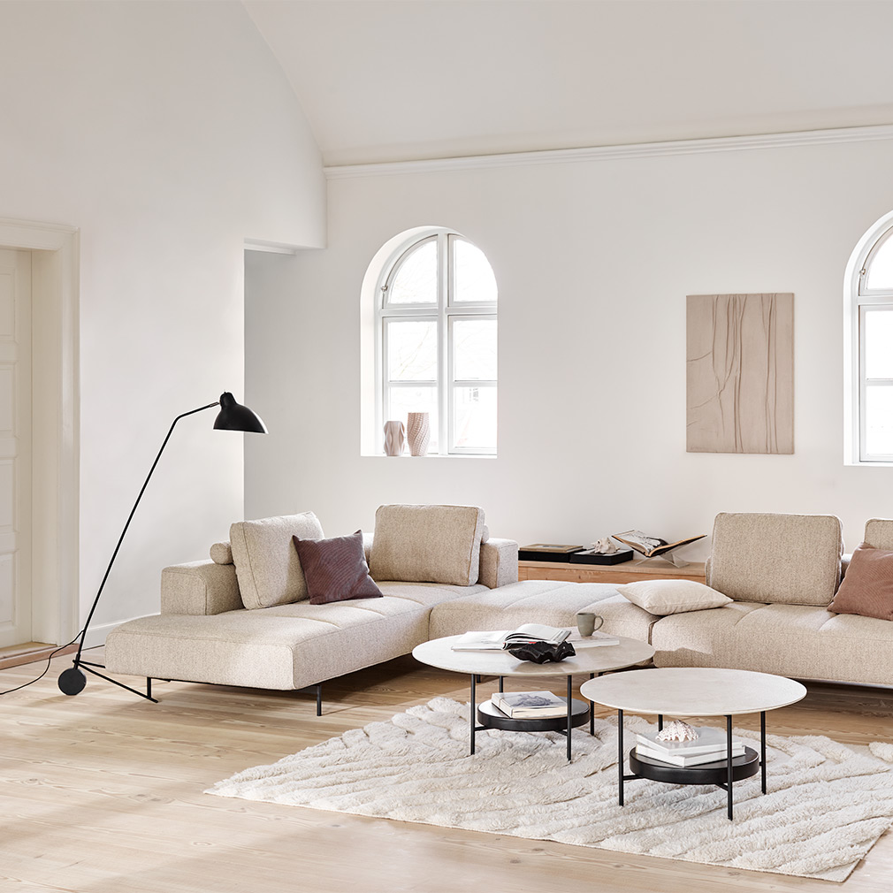 BoConcept Madrid Coffee Table, Metal / Ash Ceramic | Vepsäläinen