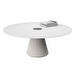 Madrid Coffee Table, Metal / White Glass, ⌀ 99 cm