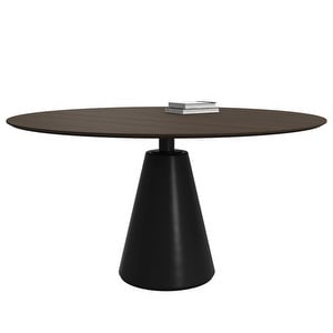 Madrid Dining Table, Dark Oak / Black, Ø 150 cm