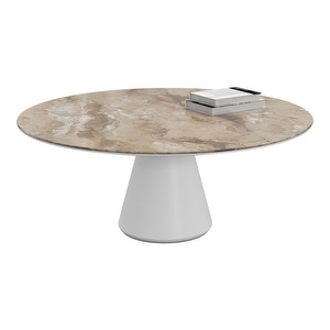 Madrid Coffee Table, Black / Brown Ceramic, ø 99 cm