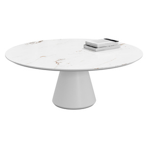 Madrid Coffee Table, White Ceramic / White, ⌀ 99 cm