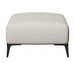 Modena Footstool, Lazio Fabric 3090 White, H 42 cm