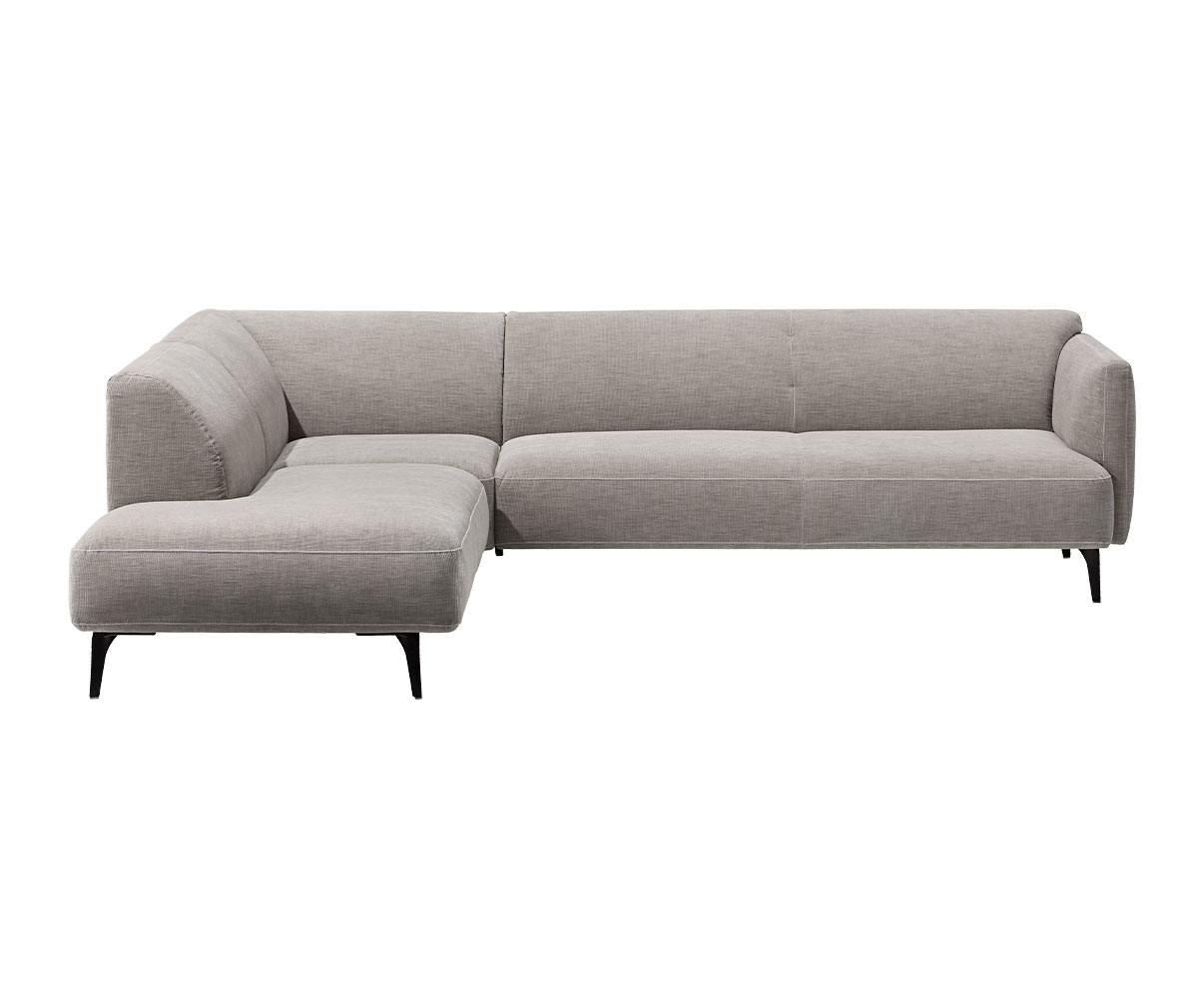 BoConcept Modena Chaise Sofa, Napoli Fabric 2250 Light Grey
