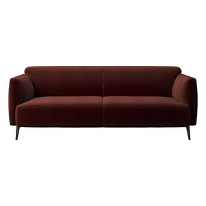 Modena-sohva, Velvet-kangas 3133 murrettu punainen, L 185 cm