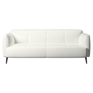 Modena-sohva, Salto-nahka 0966 luonnonvalkoinen, L 185 cm