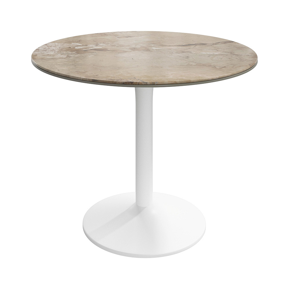 BoConcept New York -ruokapöytä ruskea keramiikka/valkoinen, ⌀ 99,5 cm