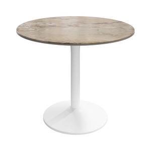 New York -ruokapöytä, ruskea keramiikka/valkoinen, ⌀ 99,5 cm
