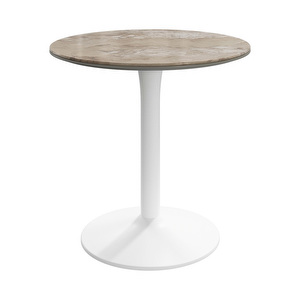 New York Dining Table, Brown Ceramic / White, ø 80 cm