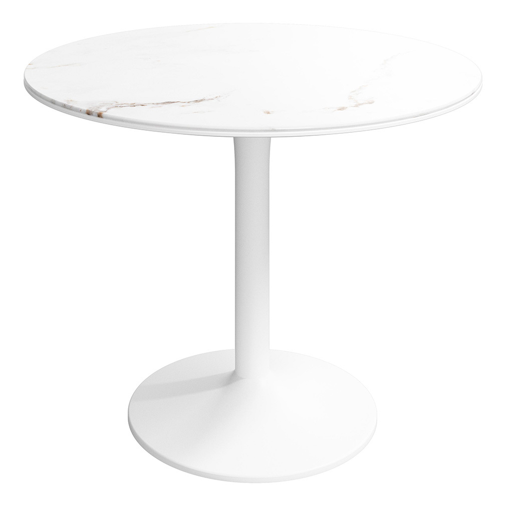 BoConcept New York-ruokapöytä valkoinen keramiikka/valkoinen, ⌀ 99 cm