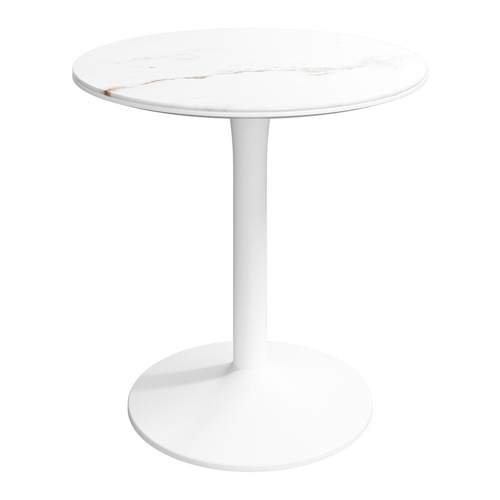 BoConcept New York-ruokapöytä valkoinen keramiikka/valkoinen, ⌀ 80 cm