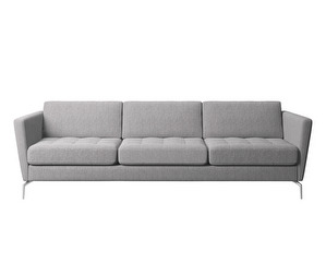 Osaka-sohva, Bristol-kangas 3060 vaaleanharmaa, L 242 cm