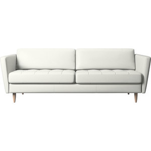 Osaka-sohva, Salto-nahka 0966 valkoinen, L 206 cm