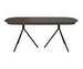 Ottawa Extendable Dining Table, Dark Oak / Matt Black, 100 x 185/250 cm