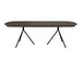 Ottawa Extendable Dining Table, Dark Chestnut / Matt Black, 100 x 240/327 cm