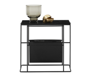 Paris Side Table, Dark Marble/Matt Black