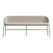 Princeton Bench, Bristol Fabric 3063 Beige / Ash Grey, W 160 cm