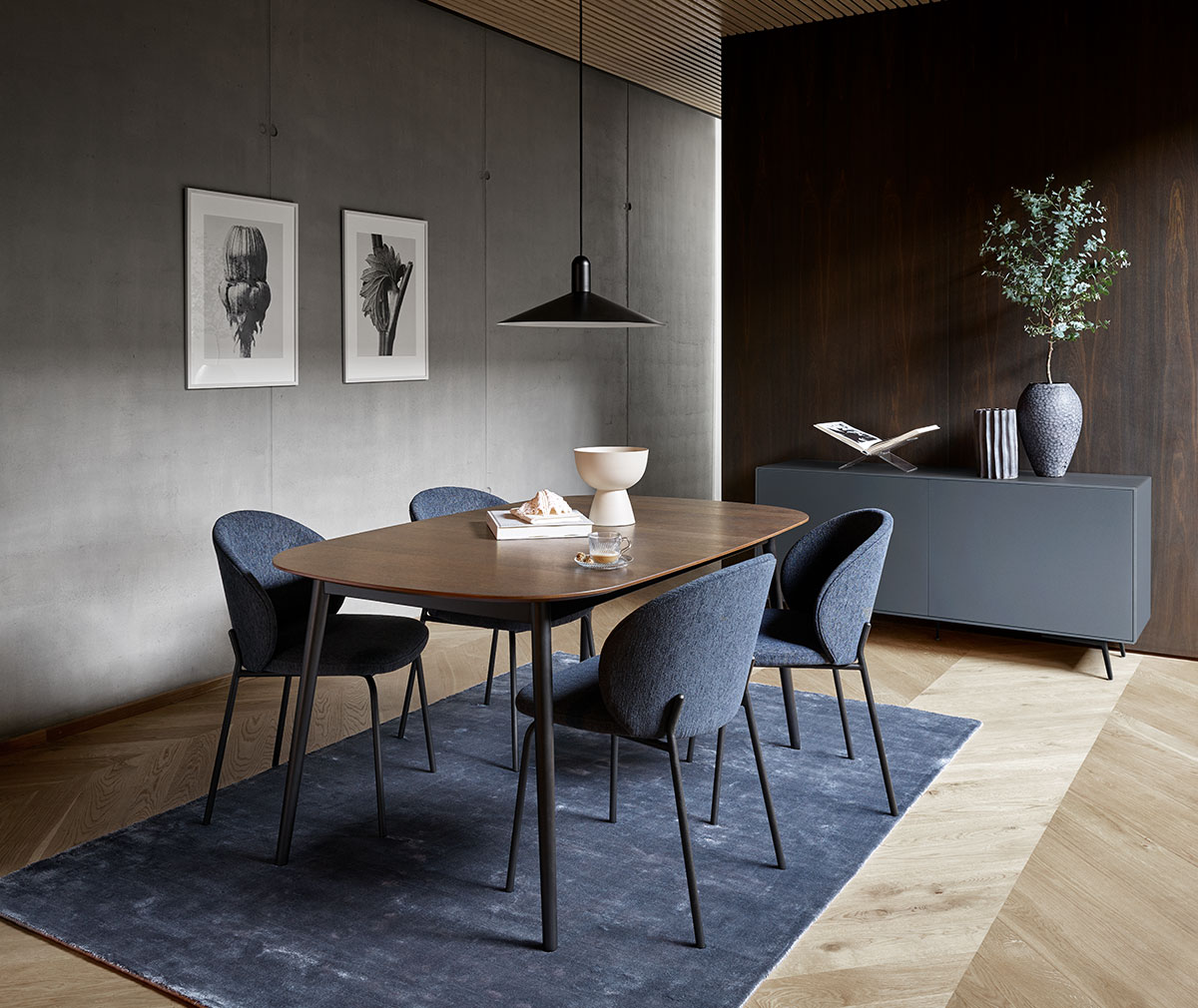 BoConcept Princeton Chair Bristol Fabric 3065 Blue Veps l inen