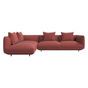 Salamanca Corner Sofa, Avellino Fabric 3250 Red, W 328 cm