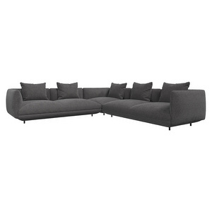 Salamanca Corner Sofa, Lazio Fabric 3097 Grey, W 328 cm