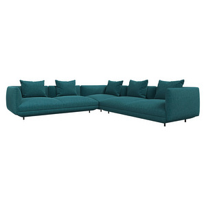 Salamanca Corner Sofa, Napoli Fabric 2253 Turquoise, W 328 cm