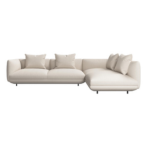 Salamanca Corner Sofa, Lazio Fabric 3090 White, W 328 cm