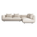 Salamanca Corner Sofa, Lazio Fabric 3090 White, W 328 cm