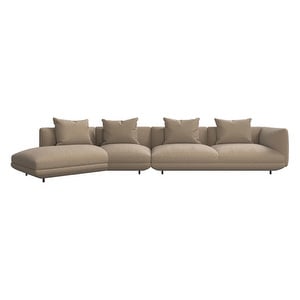 Salamanca-sohva, Lazio-kangas 3096 ruskea, L 433 cm