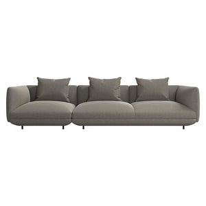Salamanca-sohva, Napoli-kangas 2250 harmaa, L 328 cm