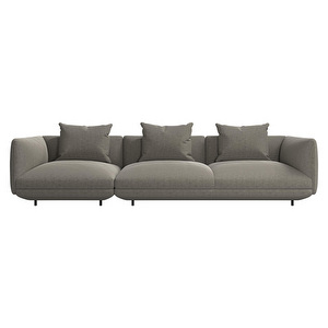 Salamanca Sofa, Napoli Fabric 2250 Silver Grey, W 328 cm