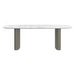 Santiago Dining Table, White Marble Ceramic / Grey, 99 x 230  cm