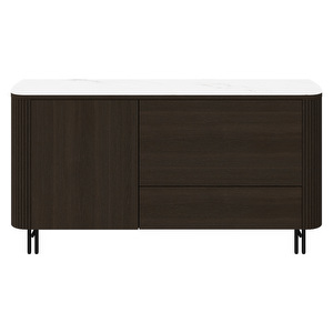 Santiago Sideboard, White Ceramic / Dark Oak, W 150 cm