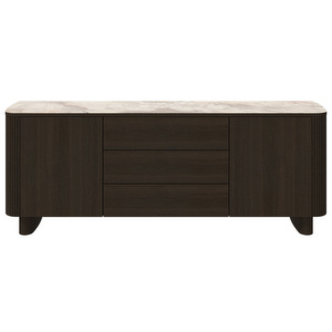 Santiago Sideboard, Brown Ceramic / Dark Oak, W 200 cm