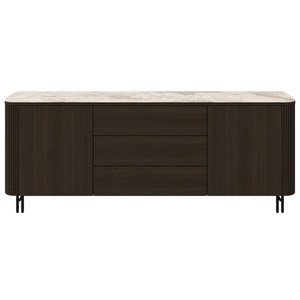 Santiago Sideboard, Brown Ceramic / Dark Oak, W 200 cm
